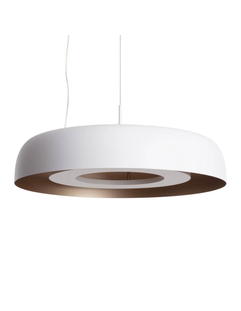 Abruzzo Lampa Wisząca Okrągła Biała 20W Ø40cm Portafortuna ABR-LWPF20W-W