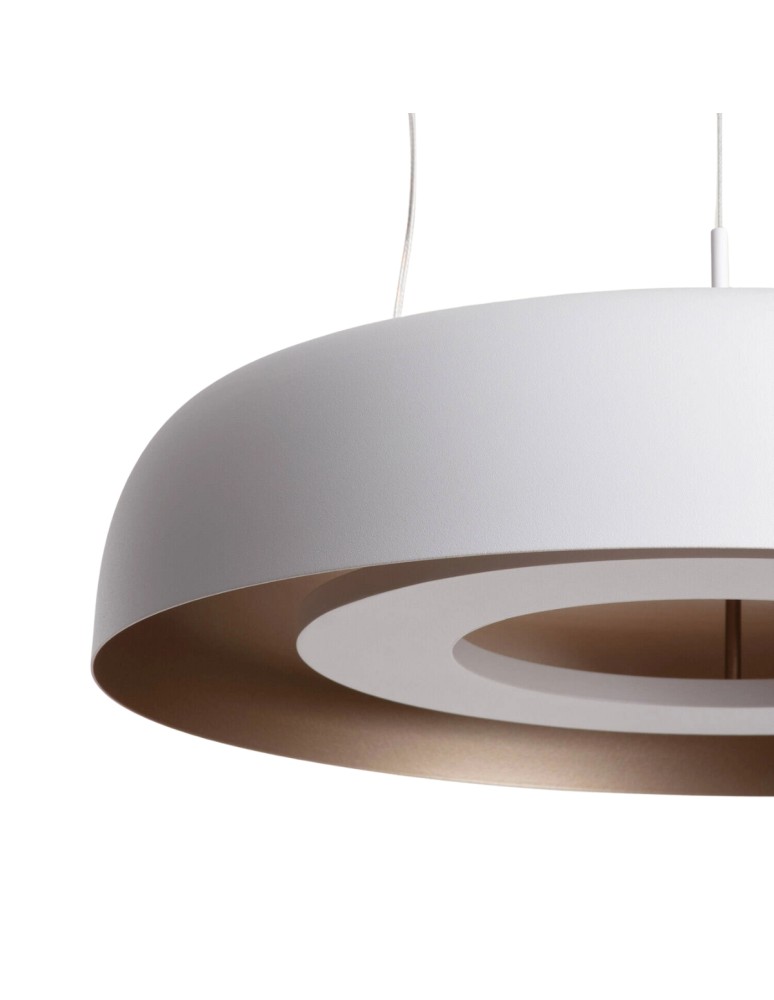 Abruzzo Lampa Wisząca Okrągła Biała 20W Ø40cm Portafortuna ABR-LWPF20W-W