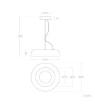 Abruzzo Lampa Wisząca Okrągła Biała 20W Ø40cm Portafortuna ABR-LWPF20W-W
