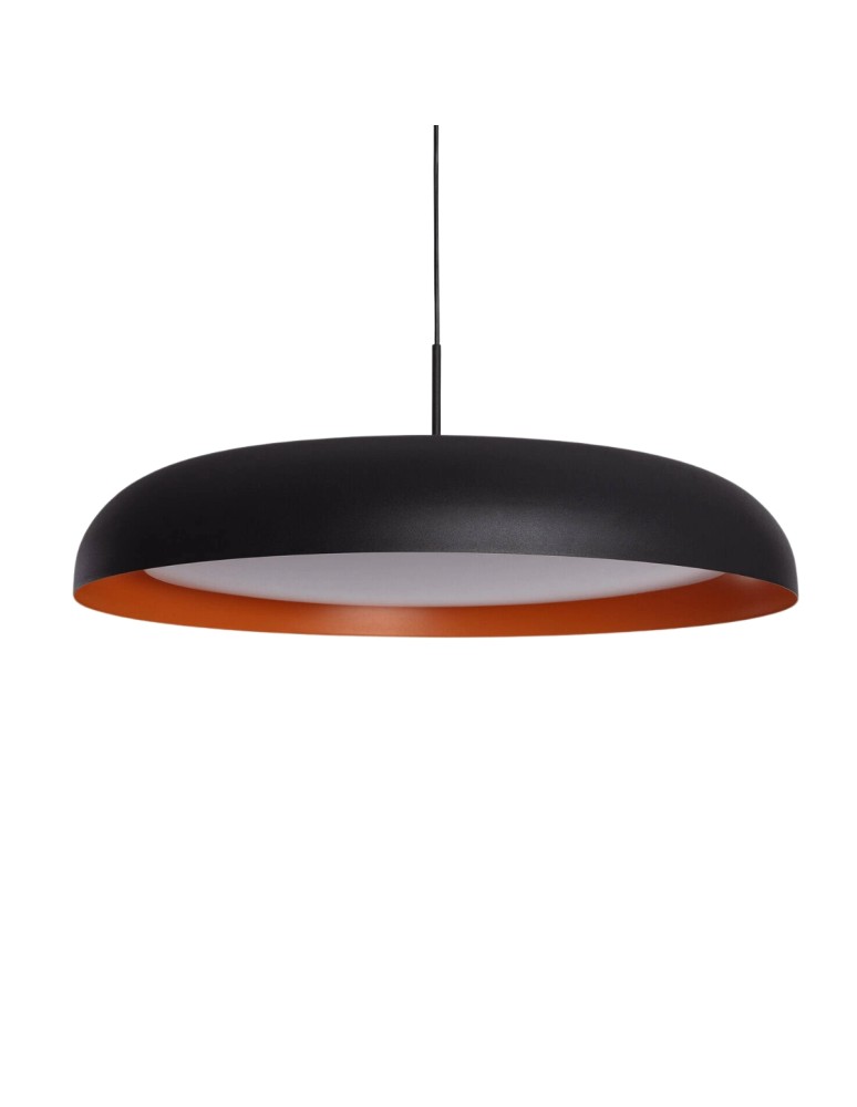 Abruzzo Lampa Wisząca Okrągła Czarna 28W Ø40cm Solletico ABR-LWS28W