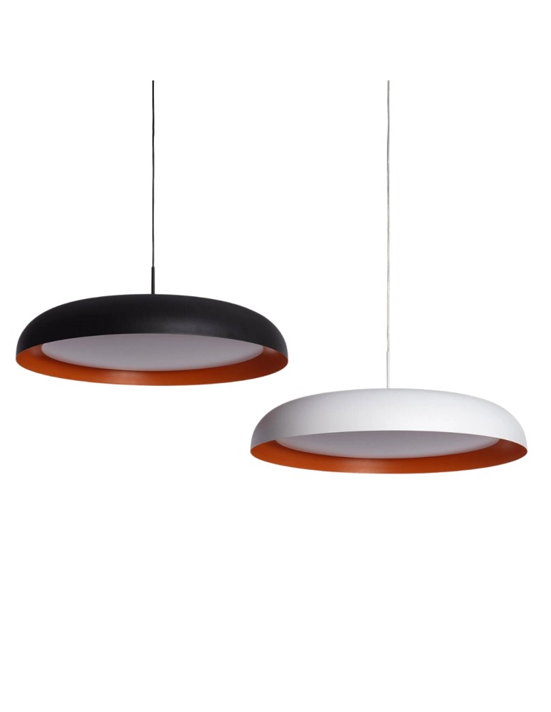 Abruzzo Lampa Wisząca Okrągła Czarna 28W Ø40cm Solletico ABR-LWS28W