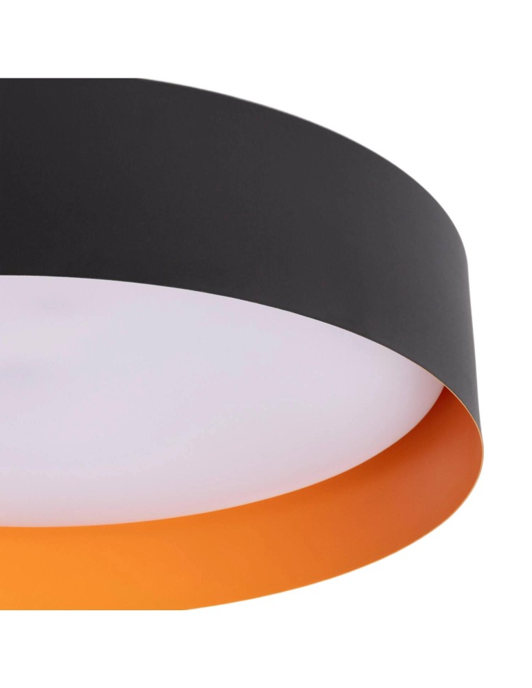 Abruzzo Plafon Okrągły Czarno-Złoty 30W Ø38cm Bora ABR-POB30W