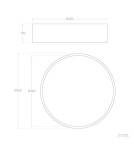 Abruzzo Plafon Okrągły Czarno-Złoty 30W Ø38cm Bora ABR-POB30W