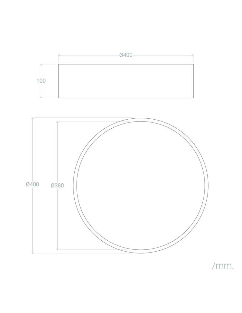Abruzzo Plafon Okrągły Czarno-Złoty 30W Ø38cm Bora ABR-POB30W