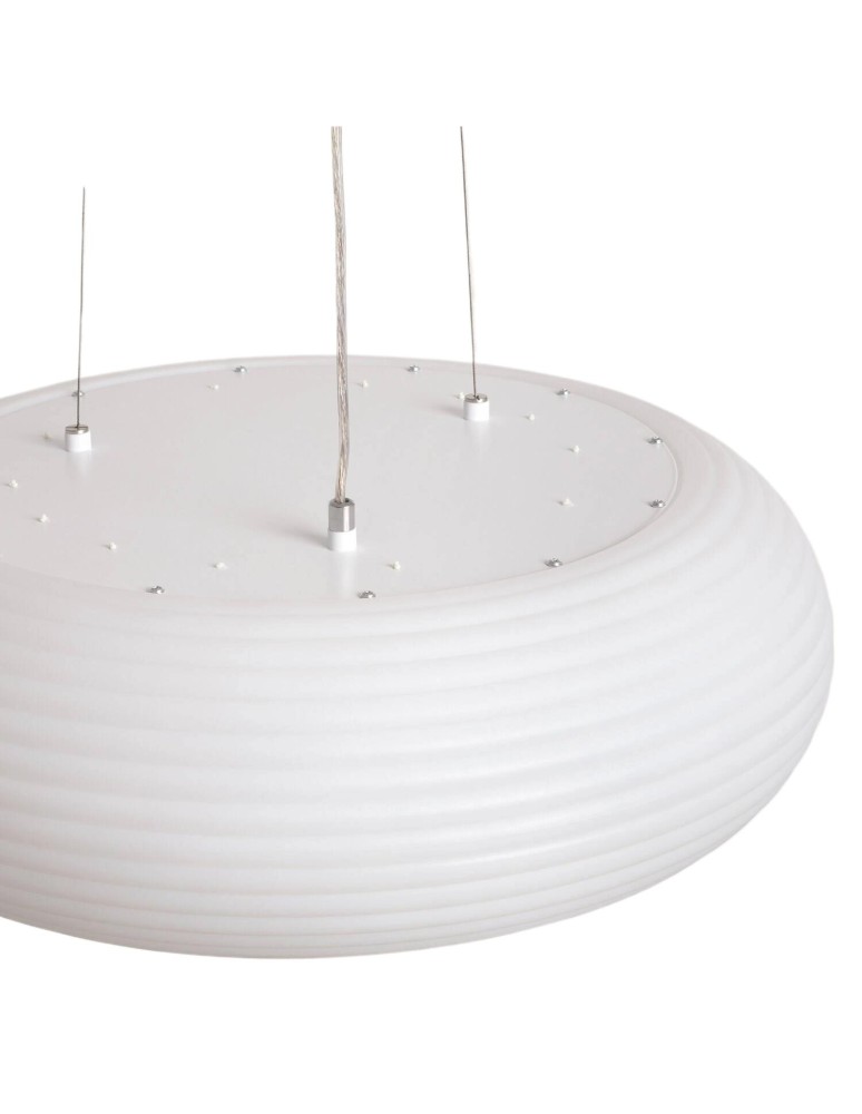 Abruzzo Lampa Wisząca Okrągła 48W Ø50cm Nowoczesna Biała Bellissima ABR-LWBSS48W