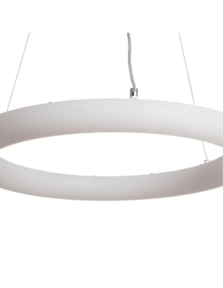 Pendant lamps - Abruzzo Ring 48W Ø50cm Modern White Bellissima Pendant Lamp ABR-LWRBSS48W. - product kolory-swiatla.pl 4