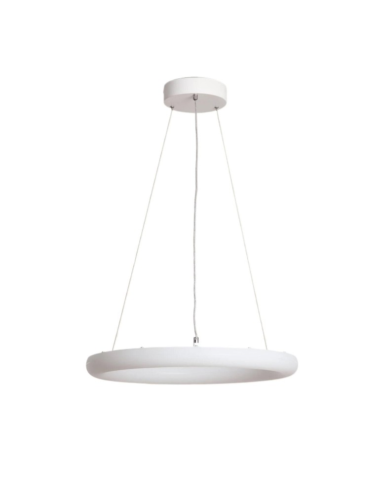 Abruzzo Lampa Wisząca ring 48W Ø50cm Nowoczesna Biała Bellissima ABR-LWRBSS48W
