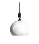 Pendant lamps - Abruzzo Pendant Lamp White Glass Ø25cm E27 Lucciola ABR-LWLC - product 1