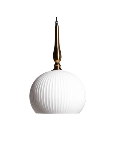 Abruzzo Pendant Lamp White Glass Ø25cm E27 Lucciola ABR-LWLC