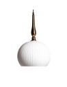 View Abruzzo Pendant Lamp White Glass Ø25cm E27 Lucciola ABR-LWLC