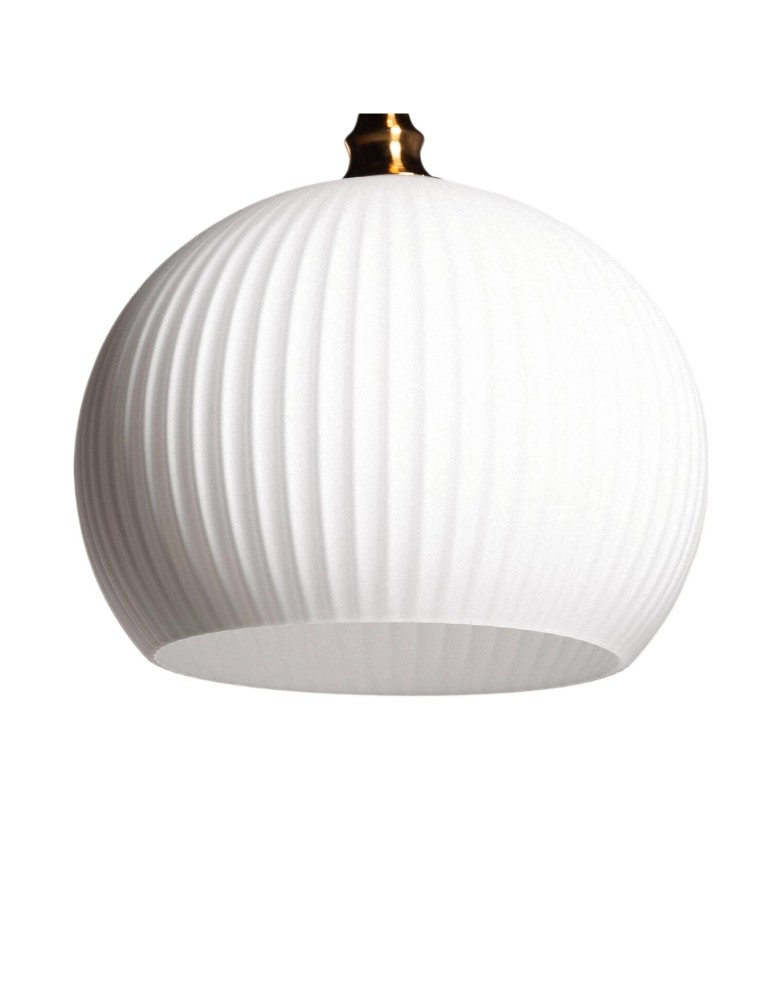 Pendant lamps - Abruzzo Pendant Lamp White Glass Ø25cm E27 Lucciola ABR-LWLC - product kolory-swiatla.pl 2