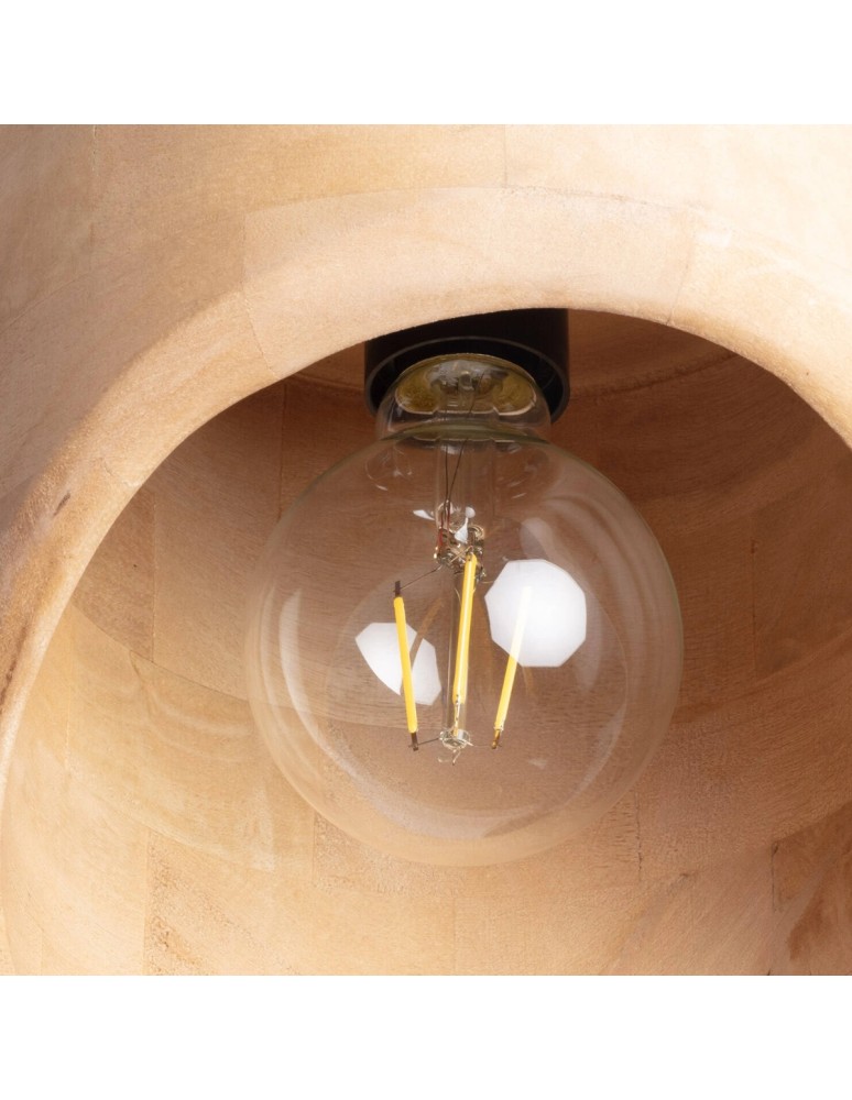 Abruzzo Lampa Wisząca z drewna z mango Ø19cm E27 Fagioli ABR-LWMAN1