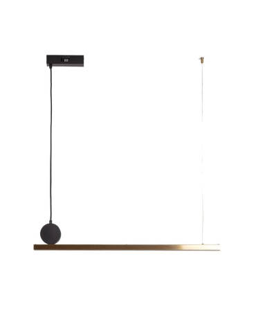 Abruzzo Linear Pendant Lamp Black-Gold 88cm 14W Cavalese ABR-LWLCAV-14W