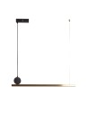 View Abruzzo Linear Pendant Lamp Black-Gold 88cm 14W Cavalese ABR-LWLCAV-14W