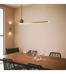 Abruzzo Lampa Wisząca Liniowa Czarno-złota 88cm 14W Cavalese ABR-LWLCAV-14W