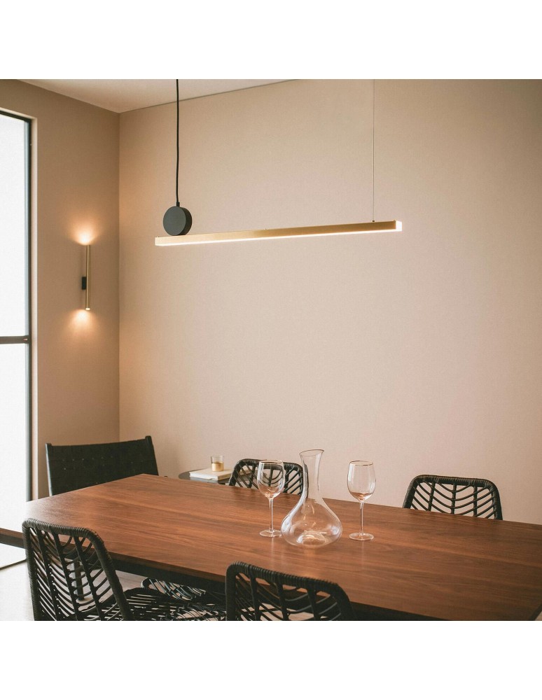 Pendant lamps - Abruzzo Linear Pendant Lamp Black-Gold 88cm 14W Cavalese ABR-LWLCAV-14W - product kolory-swiatla.pl 2