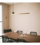 Abruzzo Lampa Wisząca Liniowa Czarno-złota 88cm 14W Cavalese ABR-LWLCAV-14W