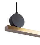 Abruzzo Lampa Wisząca Liniowa Czarno-złota 88cm 14W Cavalese ABR-LWLCAV-14W