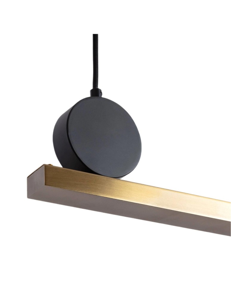 Abruzzo Lampa Wisząca Liniowa Czarno-złota 88cm 14W Cavalese ABR-LWLCAV-14W
