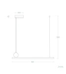 Abruzzo Lampa Wisząca Liniowa Czarno-złota 88cm 14W Cavalese ABR-LWLCAV-14W