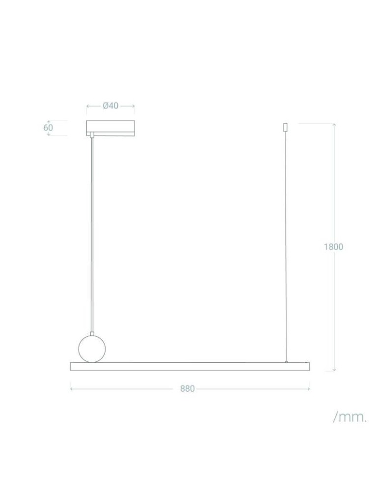 Pendant lamps - Abruzzo Linear Pendant Lamp Black-Gold 88cm 14W Cavalese ABR-LWLCAV-14W - product kolory-swiatla.pl 6