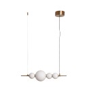 Abruzzo Lampa Wisząca Liniowa Szklana Złota 73cm 10W Cavolo ABR-LWLCAV-10W