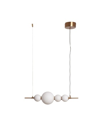 Abruzzo Lampa Wisząca Liniowa Szklana Złota 73cm 10W Cavolo ABR-LWLCAV-10W