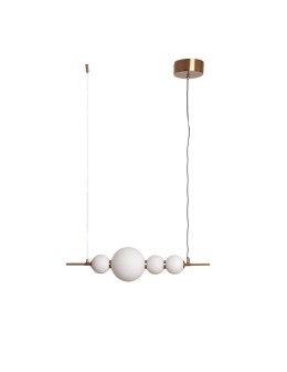 Abruzzo Lampa Wisząca Liniowa Szklana Złota 73cm 10W Cavolo ABR-LWLCAV-10W