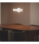 Abruzzo Lampa Wisząca Liniowa Szklana Złota 73cm 10W Cavolo ABR-LWLCAV-10W