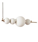 Abruzzo Lampa Wisząca Liniowa Szklana Złota 73cm 10W Cavolo ABR-LWLCAV-10W