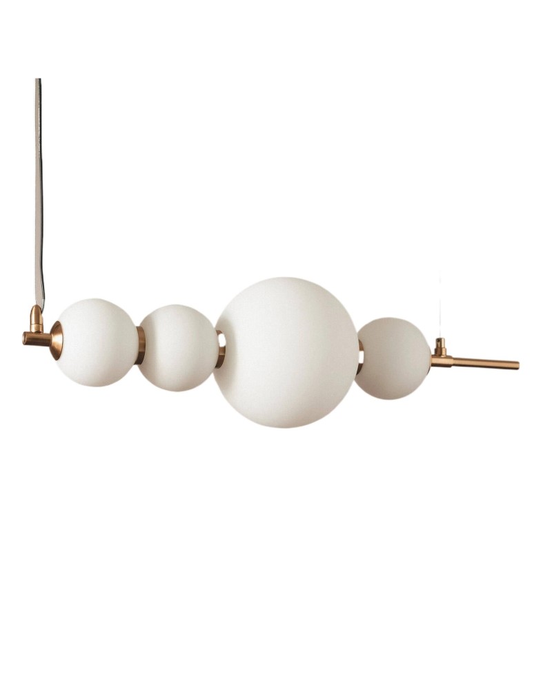 Abruzzo Lampa Wisząca Liniowa Szklana Złota 73cm 10W Cavolo ABR-LWLCAV-10W