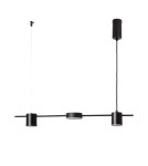 Pendant lamps - Abruzzo Linear Pendant Lamp Black 75cm 18W Gamorra ABR-LWL-GAM18W-C. - product 1