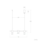 Abruzzo Lampa Wisząca Liniowa 75cm 18W Złota Gamorra ABR-LWL-GAM18W-Z