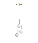 Pendant lamps - Abruzzo Glass Pendant Lamp Gold 3xE27 Palazzo ABR-LWPAL-3XE27. - product 1