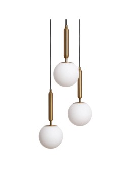 Abruzzo Glass Pendant Lamp Gold 3xE27 Palazzo ABR-LWPAL-3XE27. - product 2
