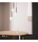 Abruzzo Lampa Wisząca Szklana Złota 3xE27 Palazzo ABR-LWPAL-3XE27