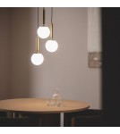 Abruzzo Lampa Wisząca Szklana Złota 3xE27 Palazzo ABR-LWPAL-3XE27