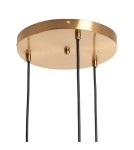 Abruzzo Lampa Wisząca Szklana Złota 3xE27 Palazzo ABR-LWPAL-3XE27