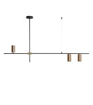 Abruzzo Lampa Wisząca Liniowa Nowoczesna Złota 120cm GU10 Cazzata ABR-LWL-CAZZ-Z