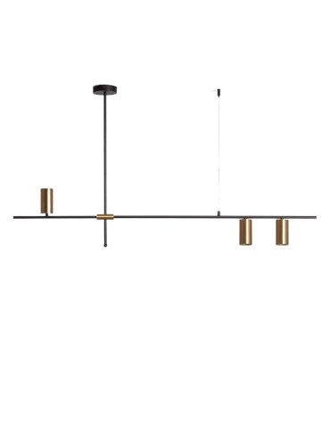 Abruzzo Lampa Wisząca Liniowa Nowoczesna Złota 120cm GU10 Cazzata ABR-LWL-CAZZ-Z