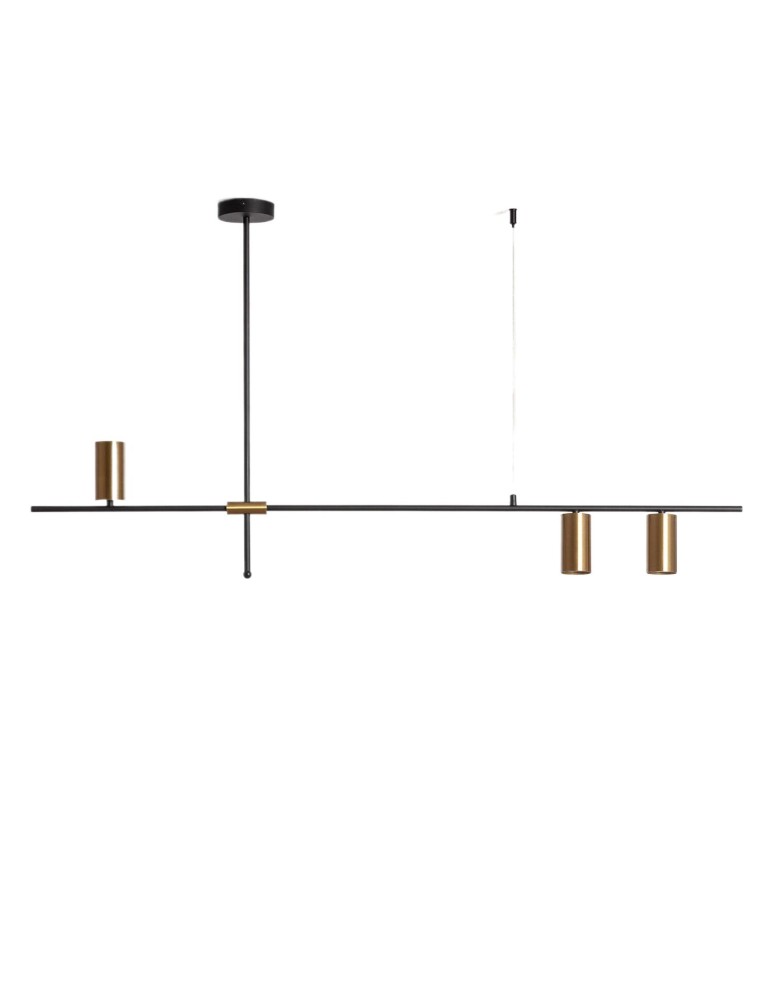 Abruzzo Lampa Wisząca Liniowa Nowoczesna Złota 120cm GU10 Cazzata ABR-LWL-CAZZ-Z