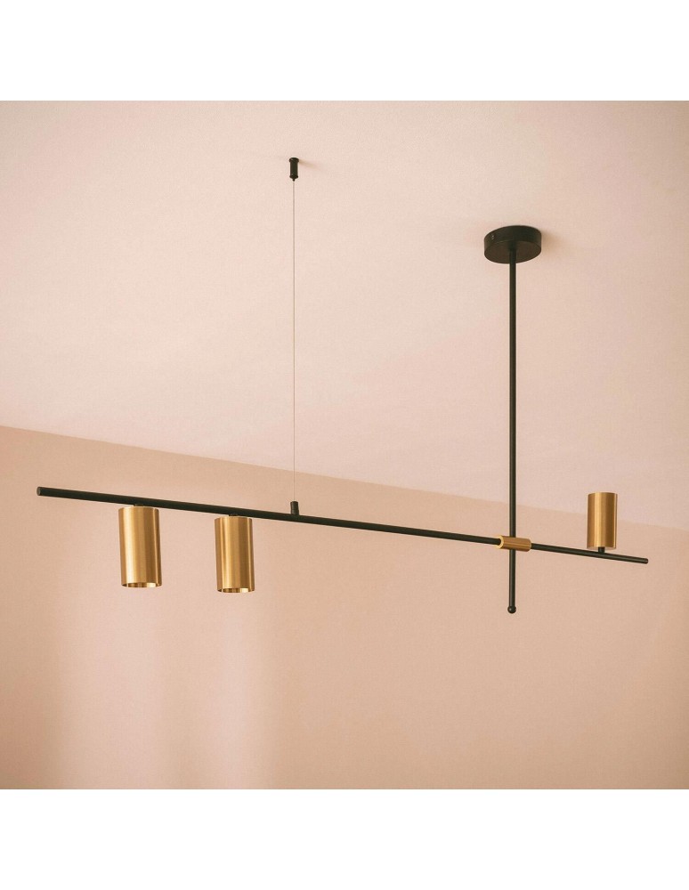 Pendant lamps - Abruzzo Modern Gold 120cm GU10 Cazzata Linear Pendant Lamp ABR-LWL-CAZZ-Z - product kolory-swiatla.pl 2