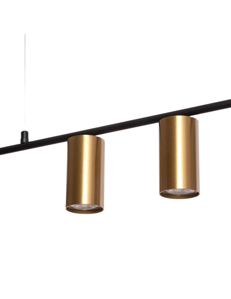 Abruzzo Lampa Wisząca Liniowa Nowoczesna Złota 120cm GU10 Cazzata ABR-LWL-CAZZ-Z