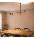 Abruzzo Lampa Wisząca Liniowa Nowoczesna Złota 120cm GU10 Cazzata ABR-LWL-CAZZ-Z