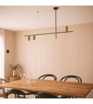 Abruzzo Lampa Wisząca Liniowa Nowoczesna Złota 120cm GU10 Cazzata ABR-LWL-CAZZ-Z