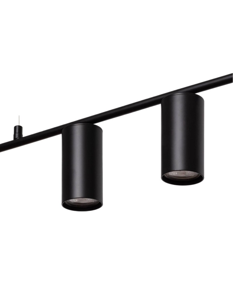 Abruzzo Lampa Wisząca Liniowa Nowoczesna Czarna 120cm Gu10 Cazzata ABR-LWL-CAZZ-B