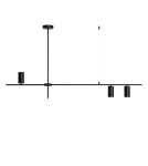 Abruzzo Lampa Wisząca Liniowa Nowoczesna Czarna 120cm Gu10 Cazzata ABR-LWL-CAZZ-B