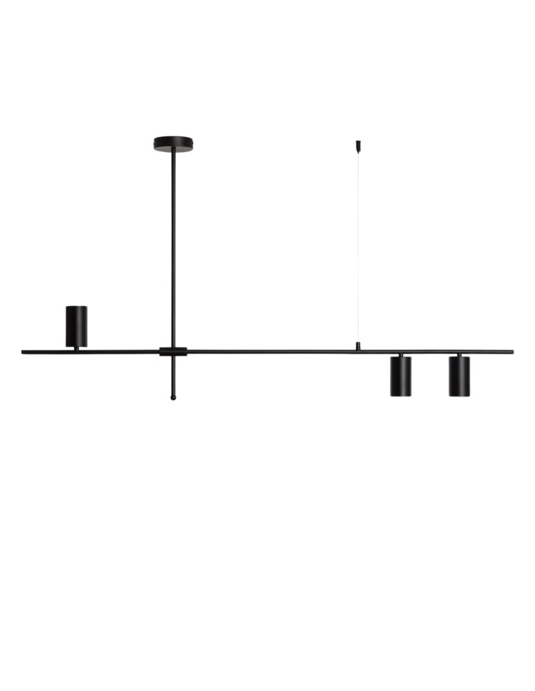 Abruzzo Lampa Wisząca Liniowa Nowoczesna Czarna 120cm Gu10 Cazzata ABR-LWL-CAZZ-B