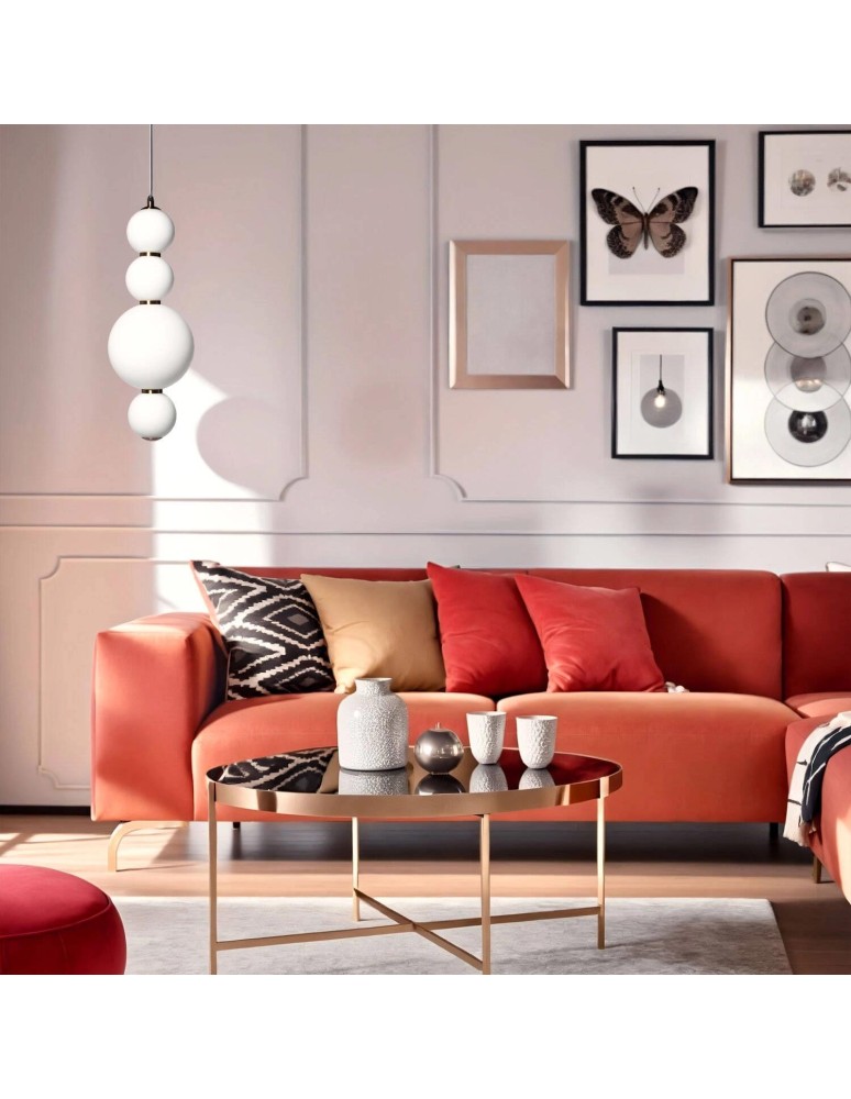 Pendant lamps - Abruzzo Glass Pendant Lamp Gold Overhang Cavolo ABR-LW-CAV - product kolory-swiatla.pl 4