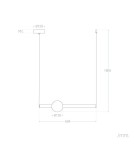 Pendant lamps - Abruzzo Linear Pendant Lamp 60cm 14W Macchinetta ABR-LWL-MACH-14W - product 6